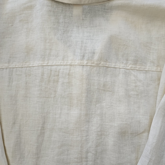 NWT - Linen Old Navy Button Down Light Tan Shirt - Size XXL - Picture 11 of 11